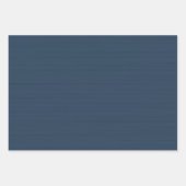 Knit pattern simple navy blue Christmas holiday ラッピングペーパーシート (正面2)