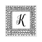 KNIT PURL 1.5"角型自動インクスタンプ+イニシャル セルフインキングスタンプ (デザイン)