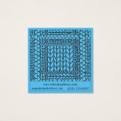 KNIT PURL BLUE スクエア名刺 (裏面)