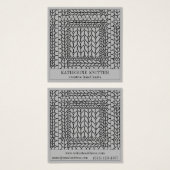 KNIT PURL GRAY スクエア名刺 (正面&裏面)
