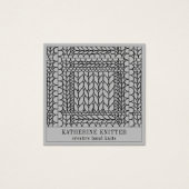 KNIT PURL GRAY スクエア名刺 (正面)