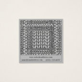 KNIT PURL GRAY スクエア名刺 (裏面)