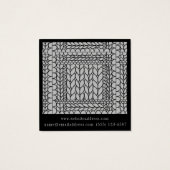 KNIT PURL GRAY スクエア ビジネスカード II (裏面)