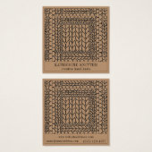 KNIT PURL TAN スクエア名刺 (正面&裏面)