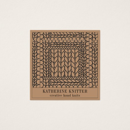 KNIT PURL TAN スクエア名刺 (正面)