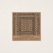 KNIT PURL TAN スクエア名刺 (裏面)