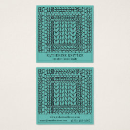 KNIT PURL TEAL スクエア名刺