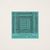 KNIT PURL TEAL スクエア名刺 (裏面)