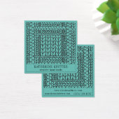 KNIT PURL TEAL スクエア名刺 (デスク)