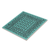KNIT PURL TEAL セラミックタイル (側面)