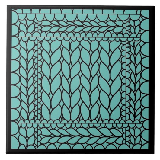 KNIT PURL TEAL セラミックタイル II (正面)