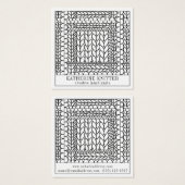 KNIT PURL WHITE スクエア名刺 (正面&裏面)