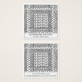 KNIT PURL WHITE スクエア名刺