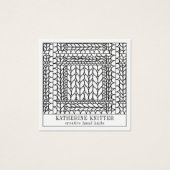 KNIT PURL WHITE スクエア名刺 (正面)