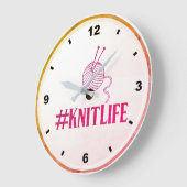 #KNITLIFE 壁掛け時計 ラージ壁時計 (傾斜)