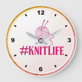 #KNITLIFE 壁掛け時計 ラージ壁時計