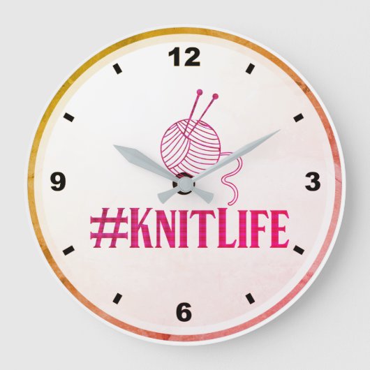 #KNITLIFE 壁掛け時計 ラージ壁時計 (正面)