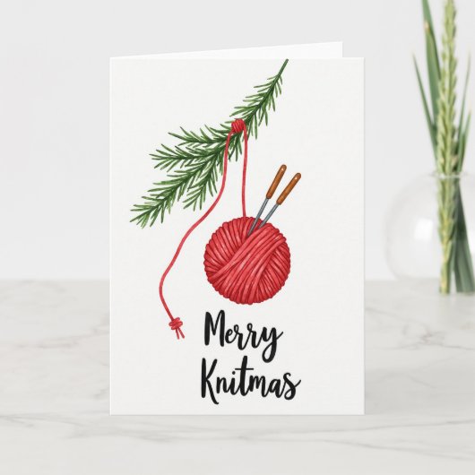 Knitmas Christmas Knitting Card カード (正面)