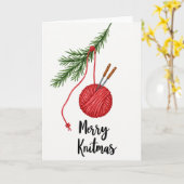 Knitmas Christmas Knitting Card カード (黄色い花)