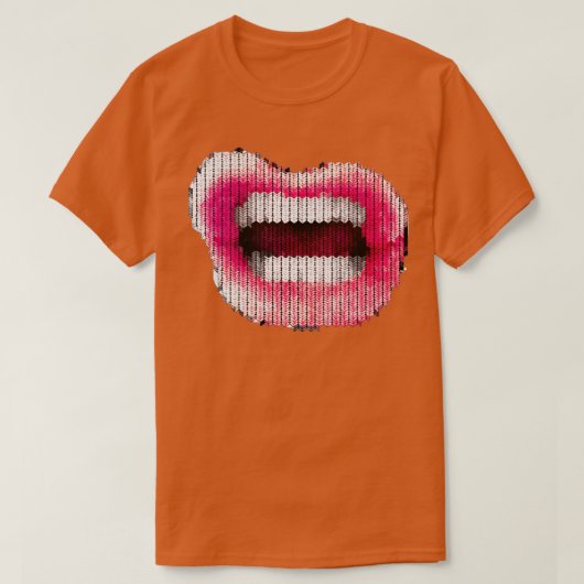 Knitted Lips Tシャツ (デザイン正面)