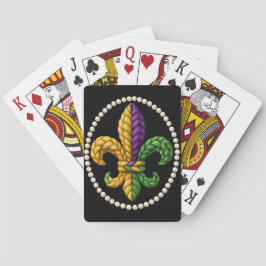 KNITTED LOOK MARDI GRAS FLEUR DE LIS トランプ