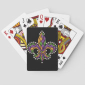 KNITTED LOOK MARDI GRAS FLEUR DE LIS トランプ (裏面)