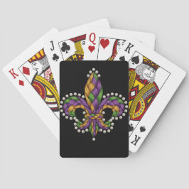 KNITTED LOOK MARDI GRAS FLEUR DE LIS トランプ