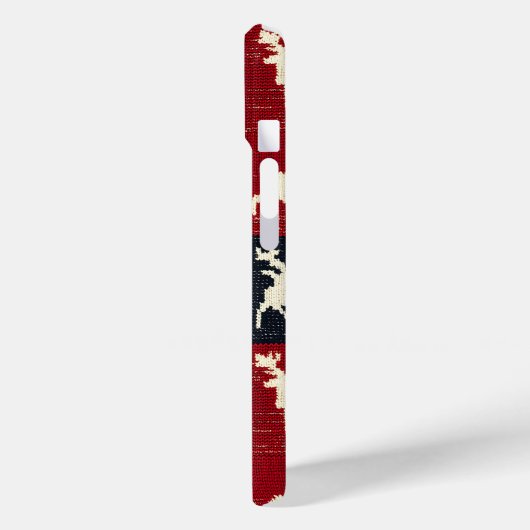 Knitted Patchwork Christmas Pattern | Rustic Case-Mate iPhoneケース (裏面 / 左)