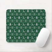Knitted seamless Christmas pattern マウスパッド (マウス)