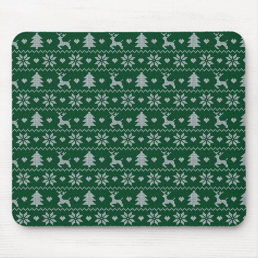 Knitted seamless Christmas pattern マウスパッド (正面)