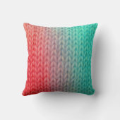 Knitted Stitch Background in Gradient Colors クッション (裏面)