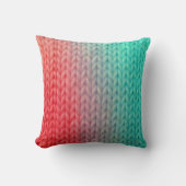 Knitted Stitch Background in Gradient Colors クッション (正面)