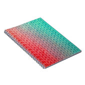 Knitted Stitch Background in Gradient Colors ノートブック (右側)