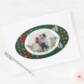 Knitted Sweater Pattern Photo 楕円形シール (封筒)