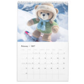 Knitted Teddy Adventures – 2026 Calendar カレンダー (2月 2027)
