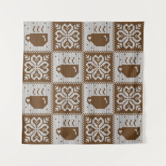 Knitted winter vintage seamless decorative pattern タペストリー