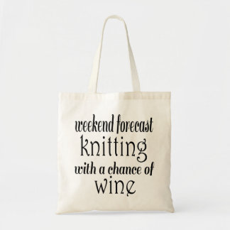 Knitting and Wine トートバッグ