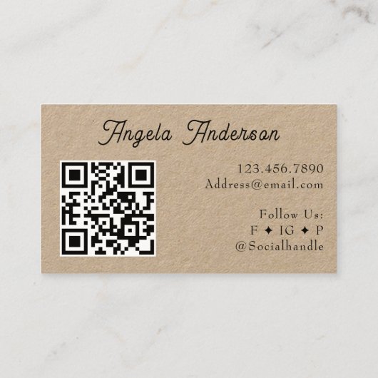 Knitting Basket Handmade QR Code 名刺 (裏面)