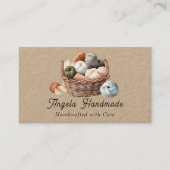 Knitting Basket Handmade QR Code 名刺 (正面)