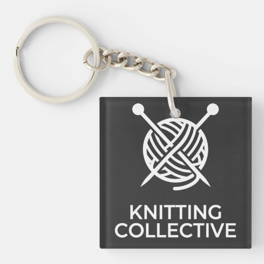 Knitting Collective Blanc キーホルダー (正面)