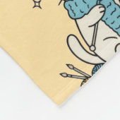 Knitting Crochet Cat Paws Pastel Pattern Cozy フリースブランケット (角)