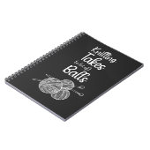 Knitting Gifts Minimalist Yarn Simple For Her ノートブック (左側)