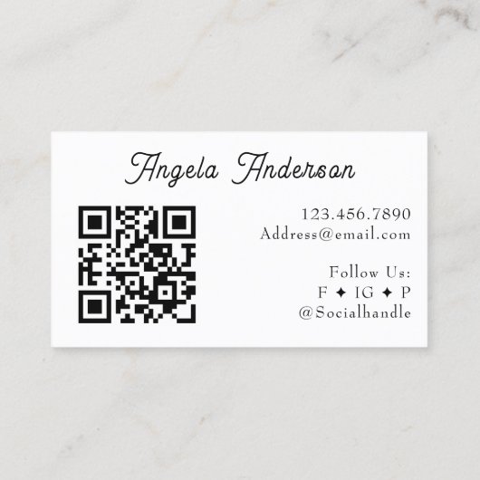 Knitting Handmade QR Code 名刺 (裏面)