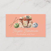 Knitting Handmade QR Code 名刺 (正面)