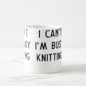 Knitting Idea For Her Knit Lover Busy Knitting Uni コーヒーマグカップ (中央)