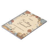 Knitting Journal For Knitting Lovers Personalized ノートブック (左側)
