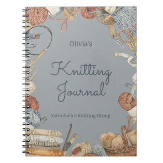 Knitting Journal For Knitting Lovers Personalized ノートブック