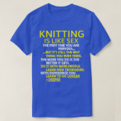 Knitting Knit Crochet Yarn  Tシャツ (デザイン正面)