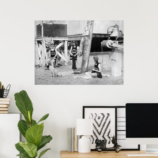 Knitting Lifeguards, early 1900s ポスター (ホームオフィス)