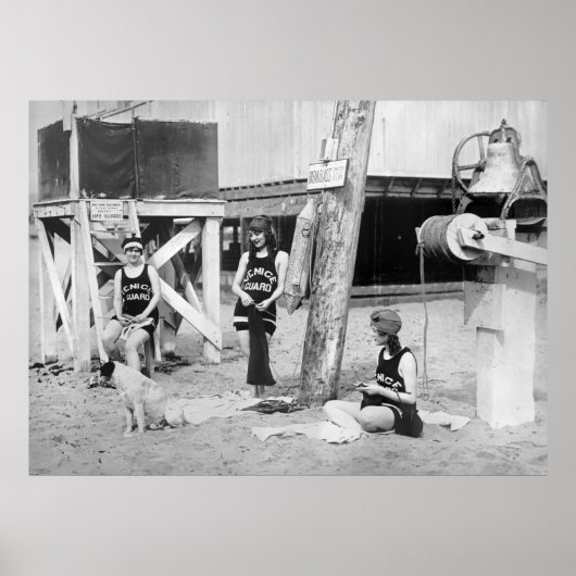 Knitting Lifeguards, early 1900s ポスター (正面)
